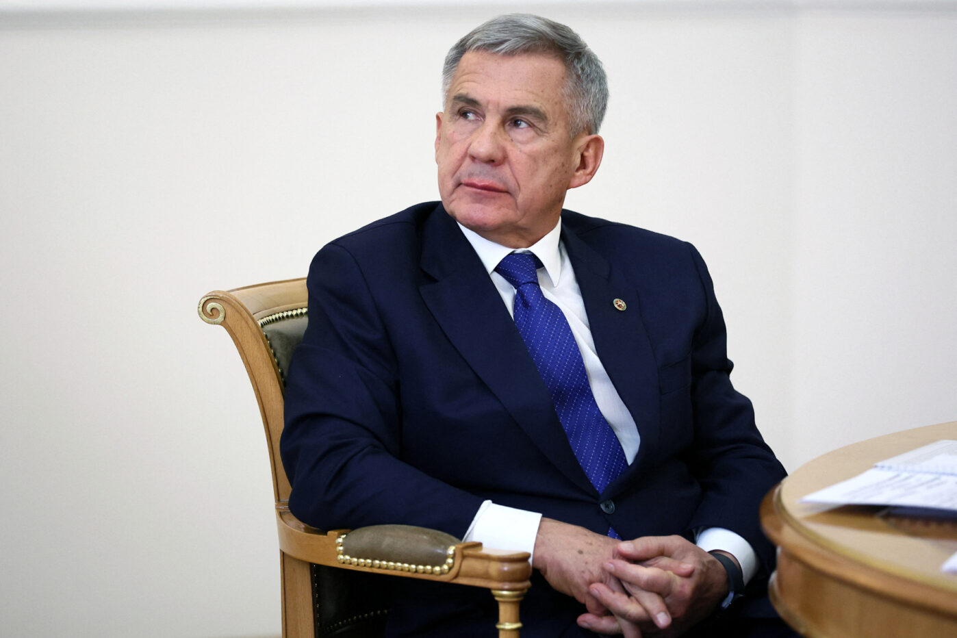 Глава Республики Татарстан Рустам Минниханов принимает участие во встречи с Владимиром Путиным в Казани